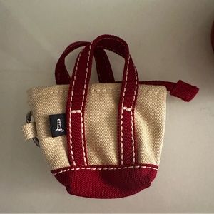 Lands End Mini Keychain Charm Tote Bag